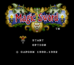 Magic Sword (Europe) Title Screen